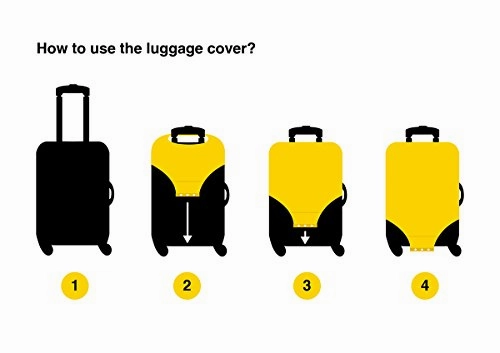 Suitcase Cover Halloween Owl And Moon Luggage Cover Travel Case Bag Protector for Kid Girls
