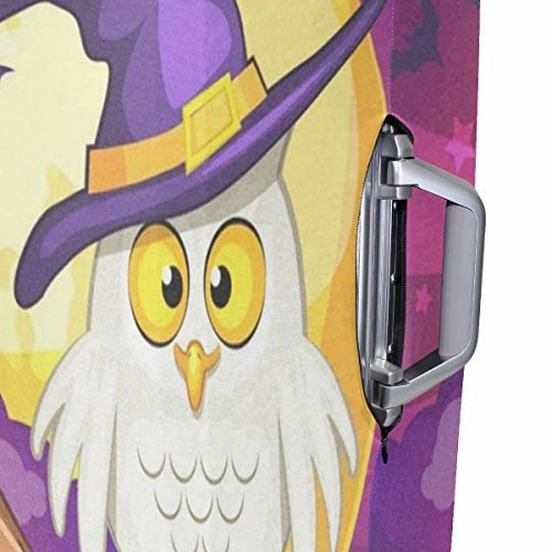 Suitcase Cover Halloween Owl And Moon Luggage Cover Travel Case Bag Protector for Kid Girls