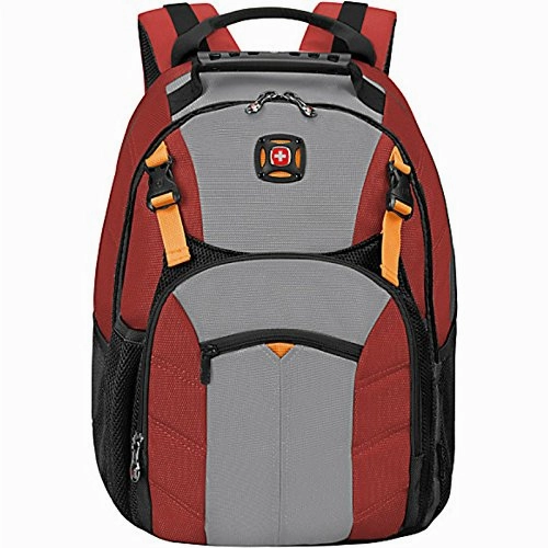 Swissgear Sherpa 16 Laptop Backpack Travel School Bag - Red