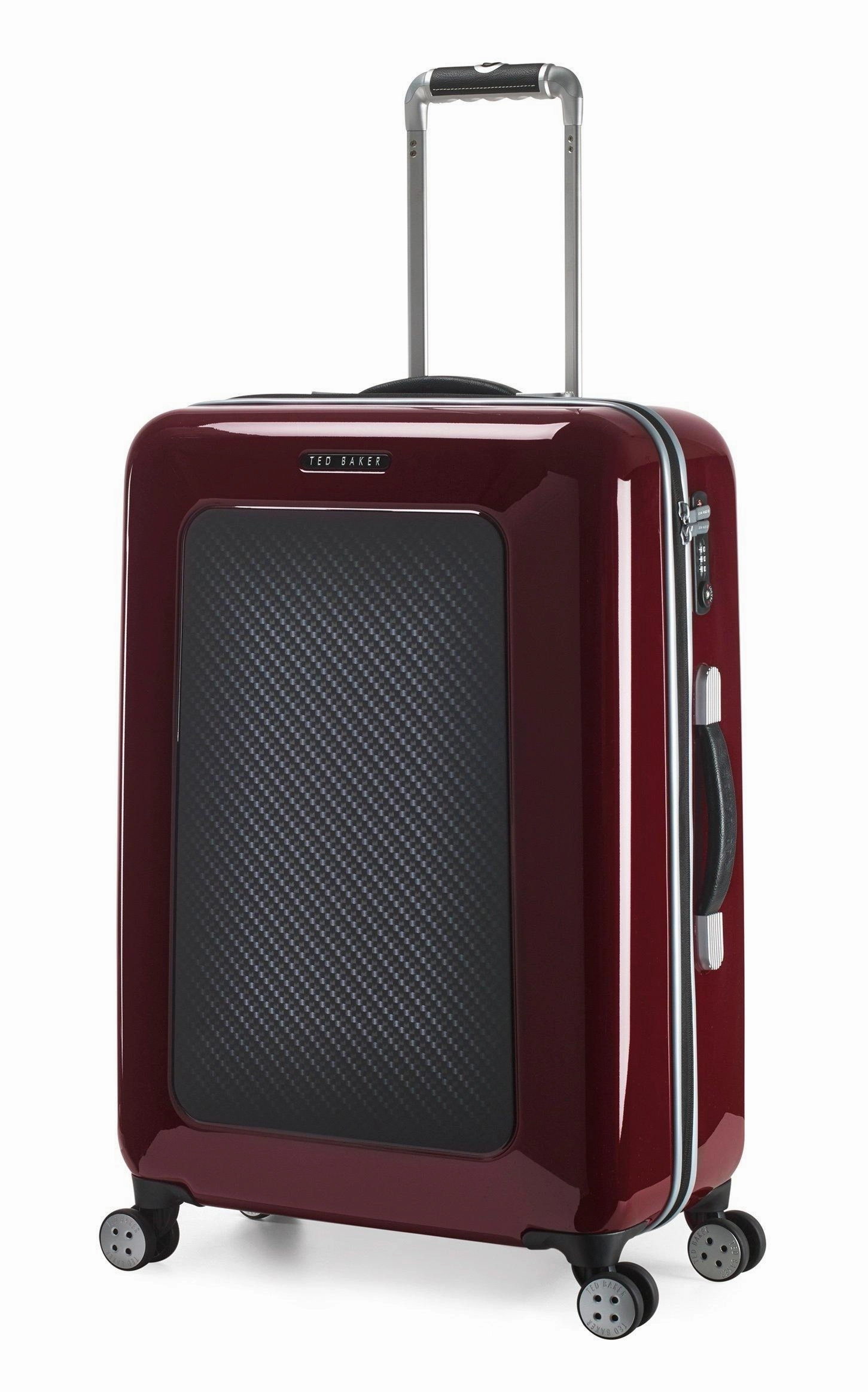 Ted Baker Hardsider Herringbone Collection Checked-Medium 4-Wheel Medium Luggage