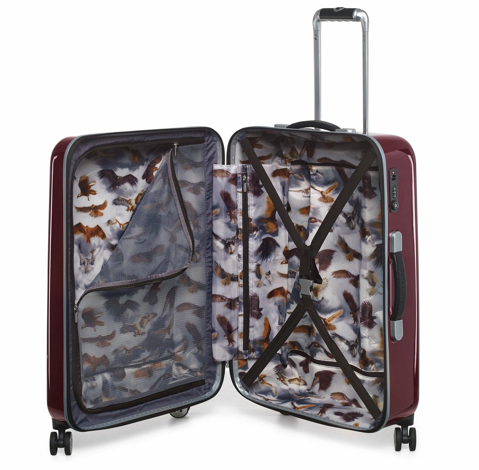 Ted Baker Hardsider Herringbone Collection Checked-Medium 4-Wheel Medium Luggage