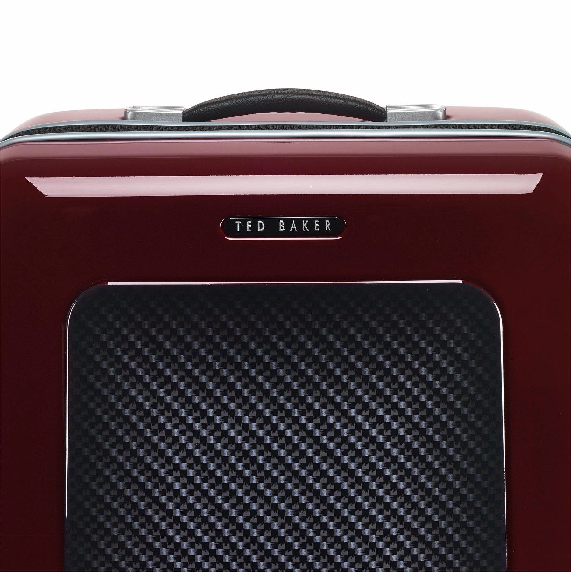 Ted Baker Hardsider Herringbone Collection Checked-Medium 4-Wheel Medium Luggage