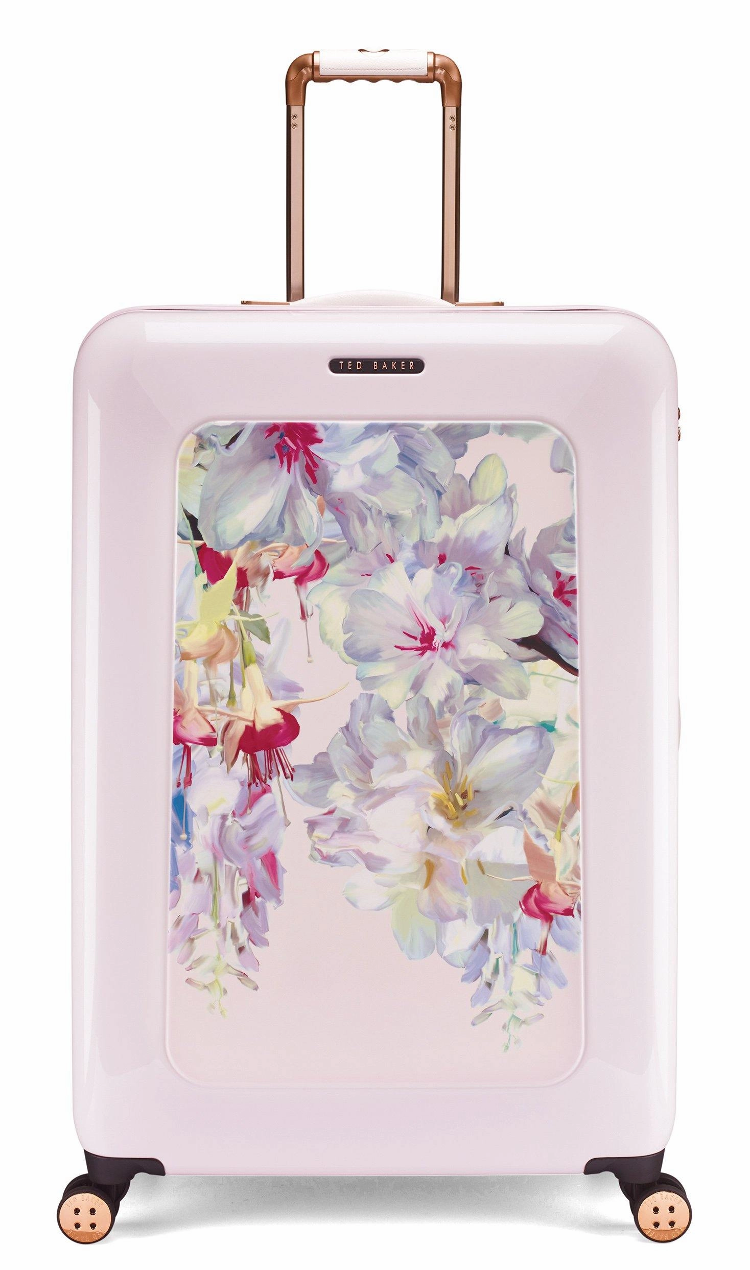 Ted baker Women's Hardside Checked-Large 4-Wheel Large Luggage