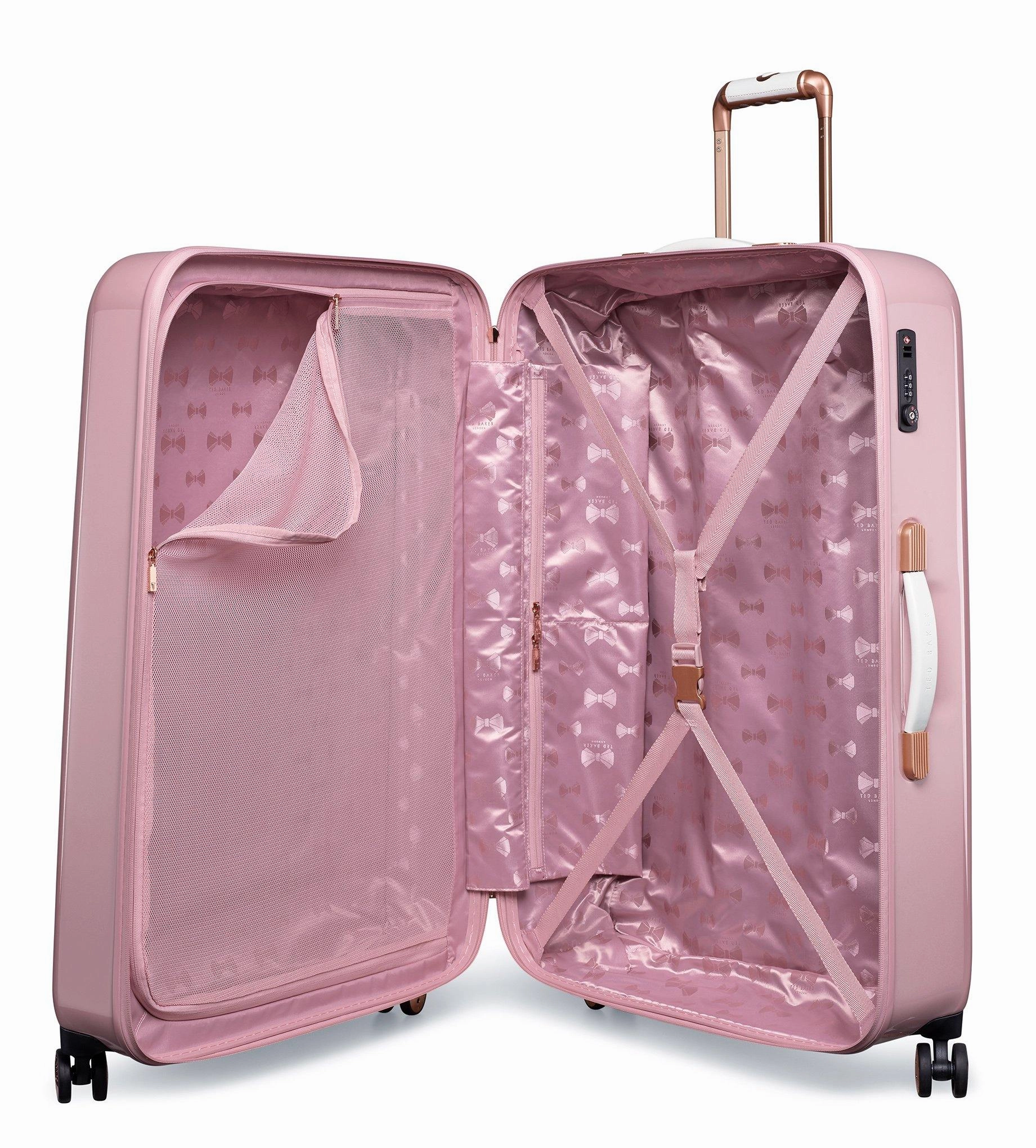 Ted baker Women's Hardside Checked-Large 4-Wheel Large Luggage