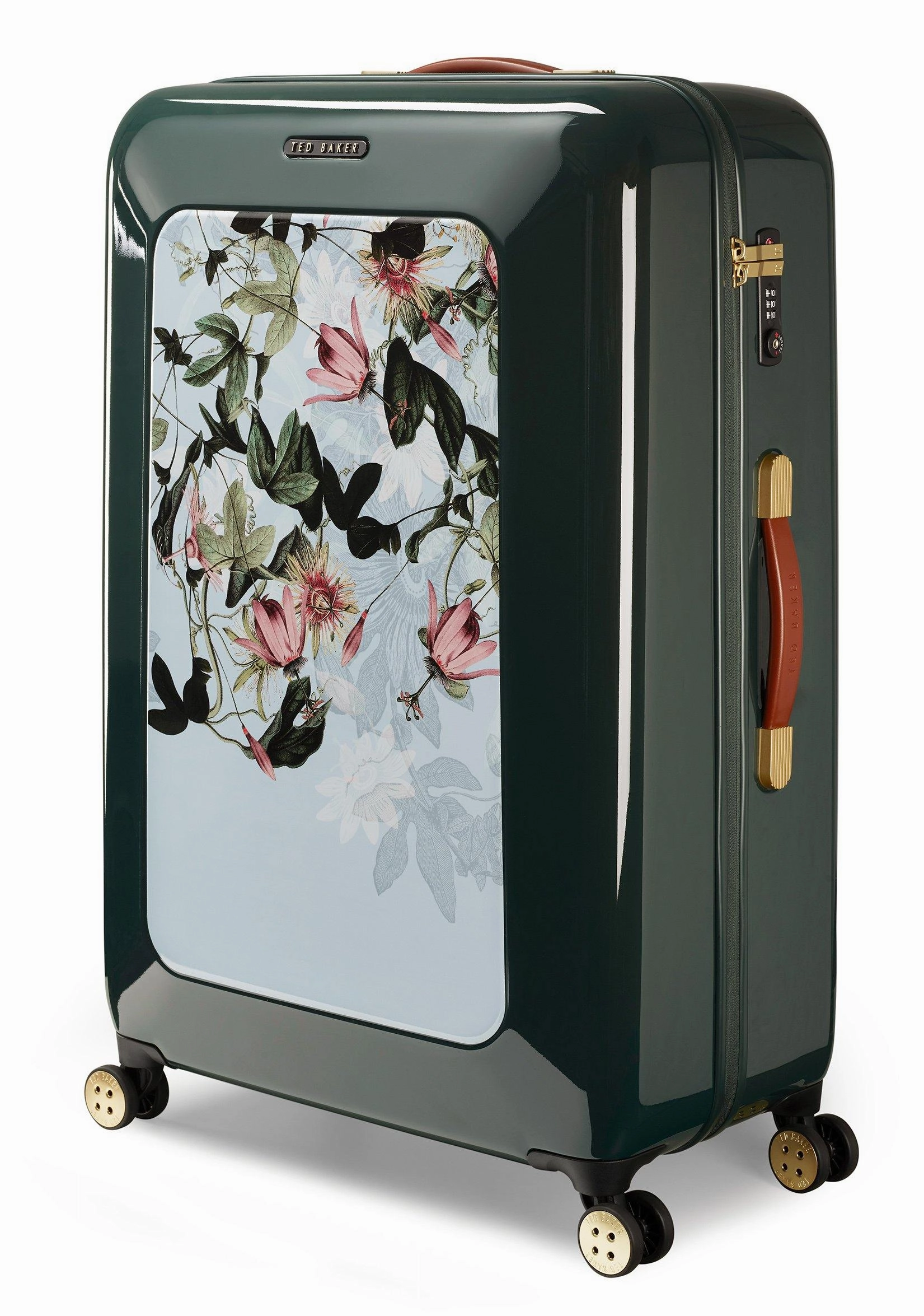 Ted baker Women's Hardside Checked-Large 4-Wheel Large Luggage