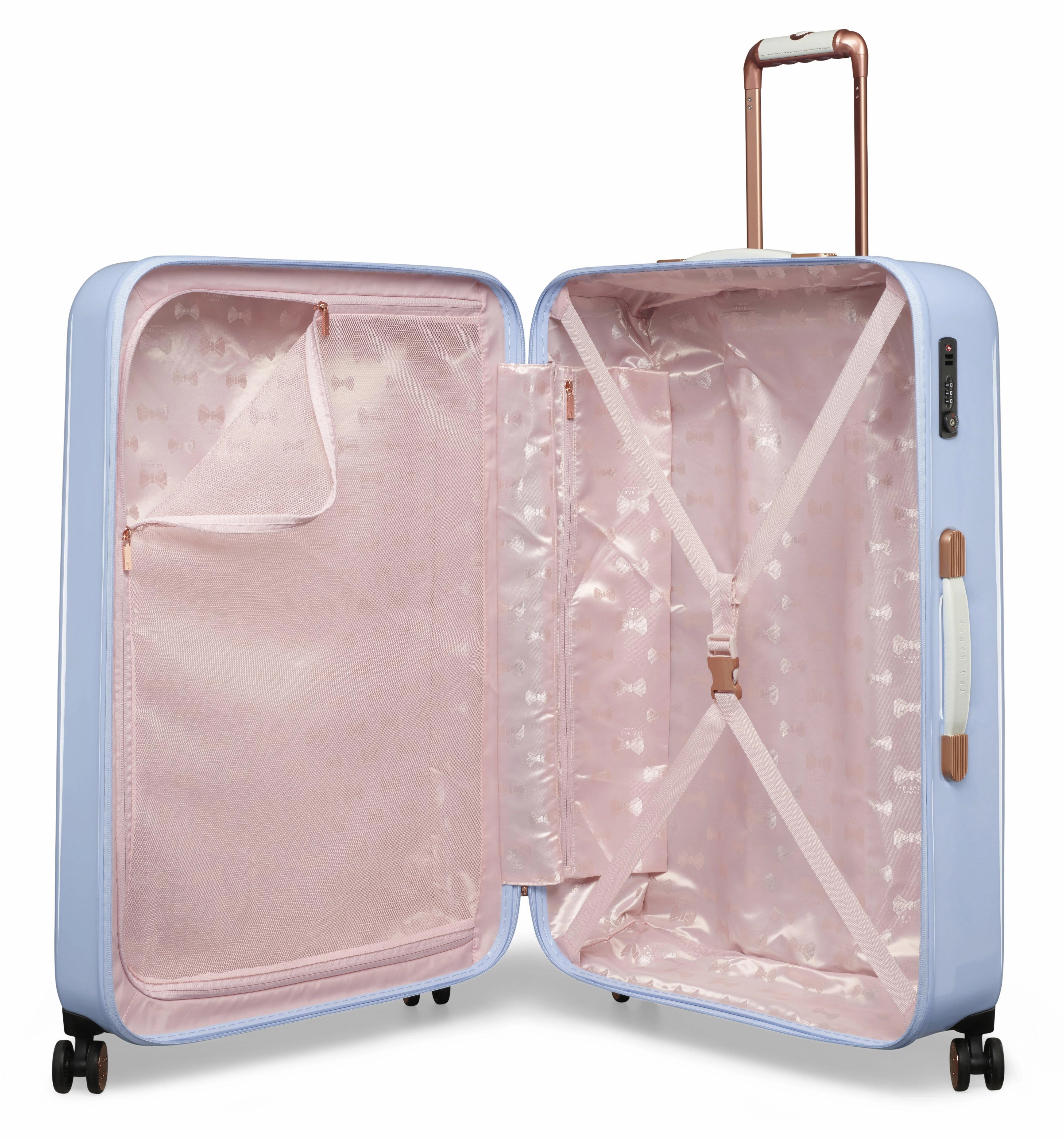 Ted baker Women's Hardside Checked-Large 4-Wheel Large Luggage