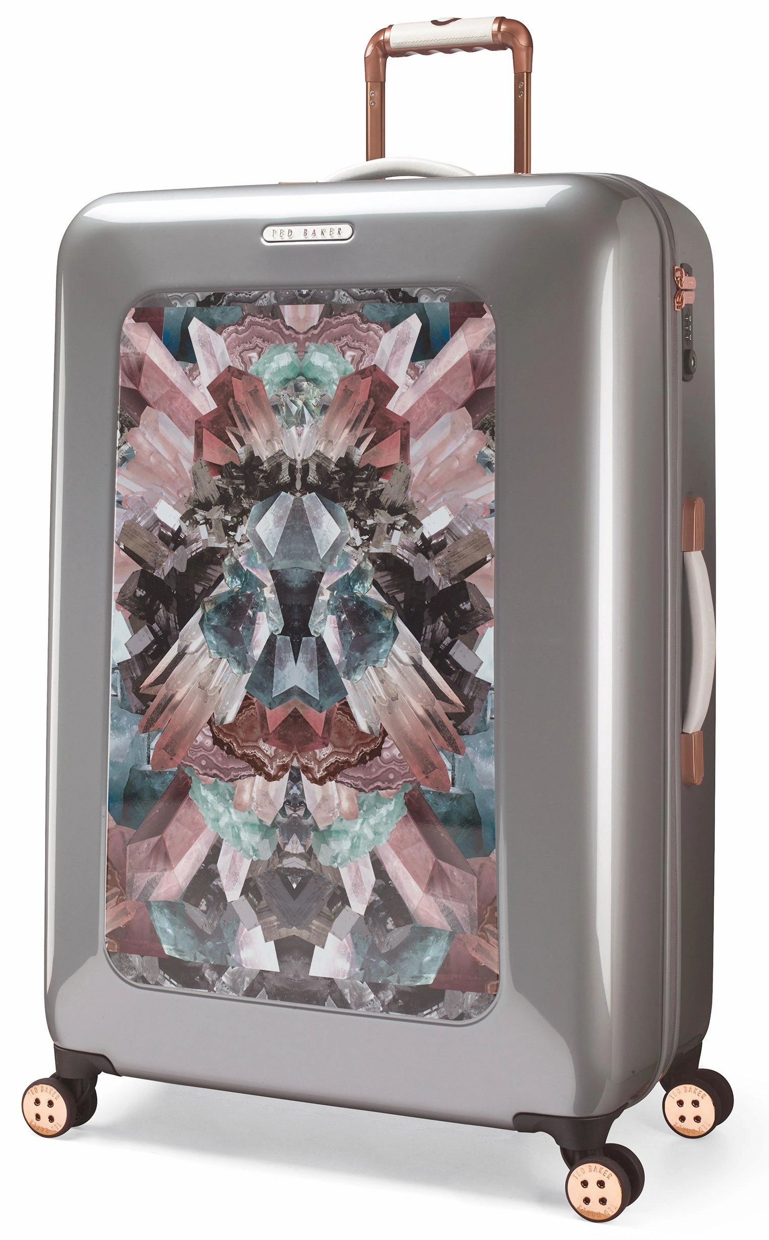 Ted baker Women's Hardside Checked-Large 4-Wheel Large Luggage