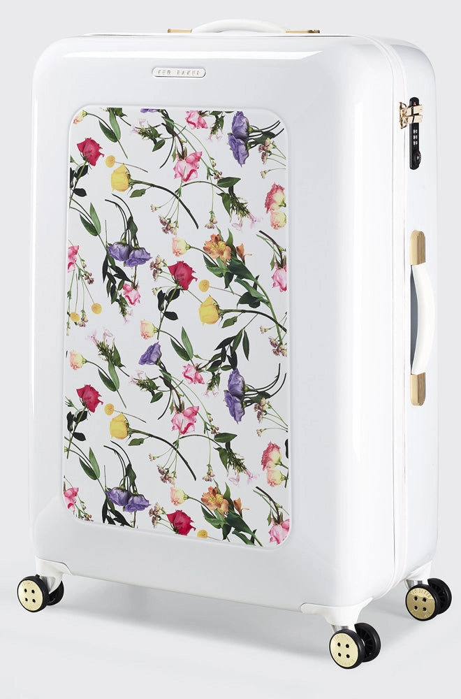 Ted baker Women's Hardside Checked-Large 4-Wheel Large Luggage