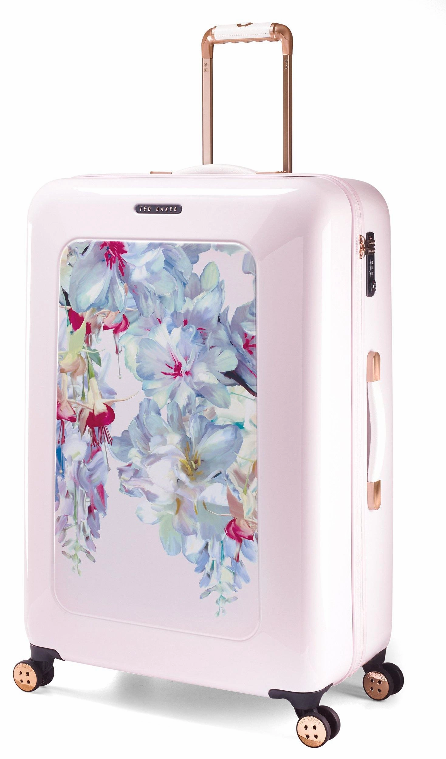 Ted baker Women's Hardside Checked-Large 4-Wheel Large Luggage