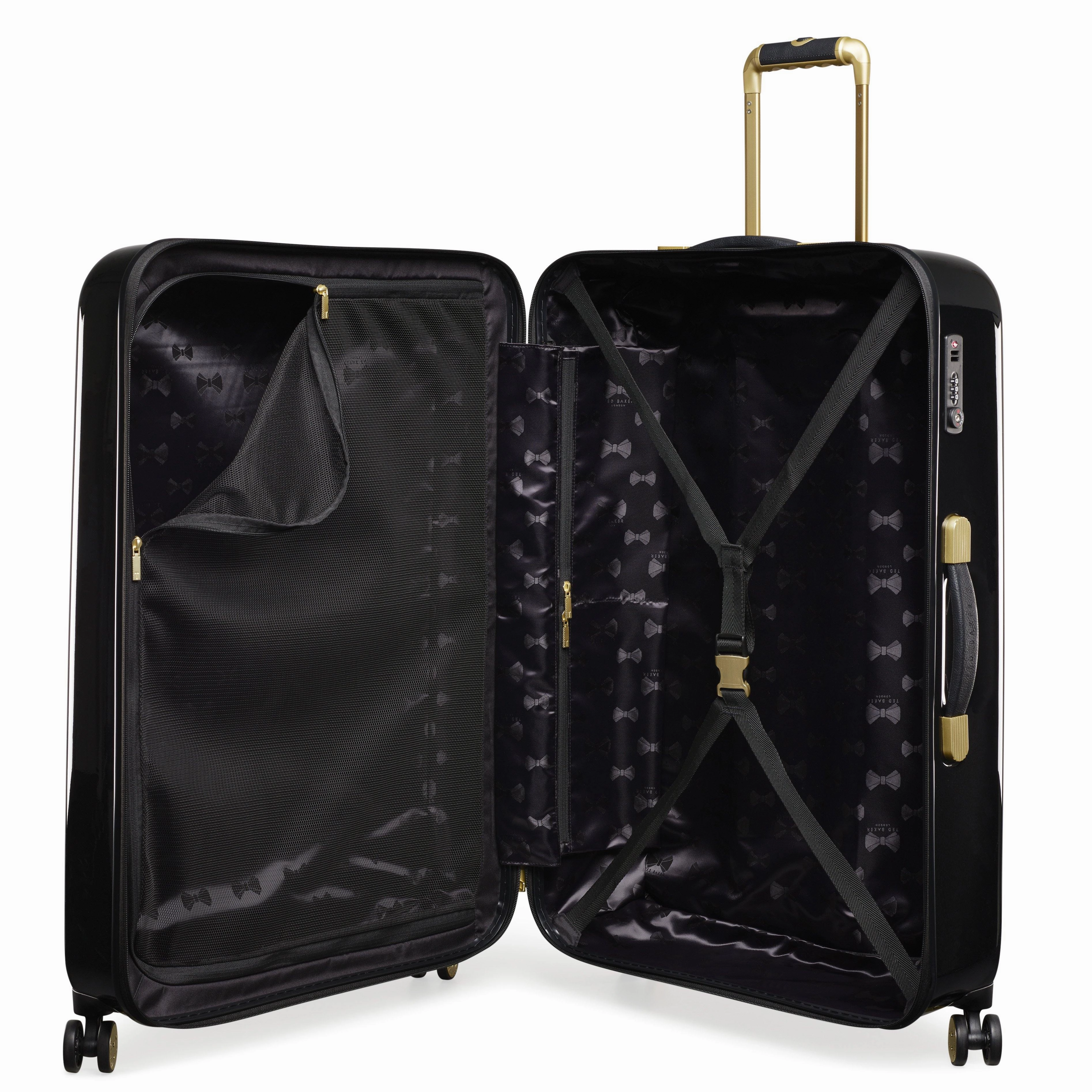 Ted baker Women's Hardside Checked-Large 4-Wheel Large Luggage