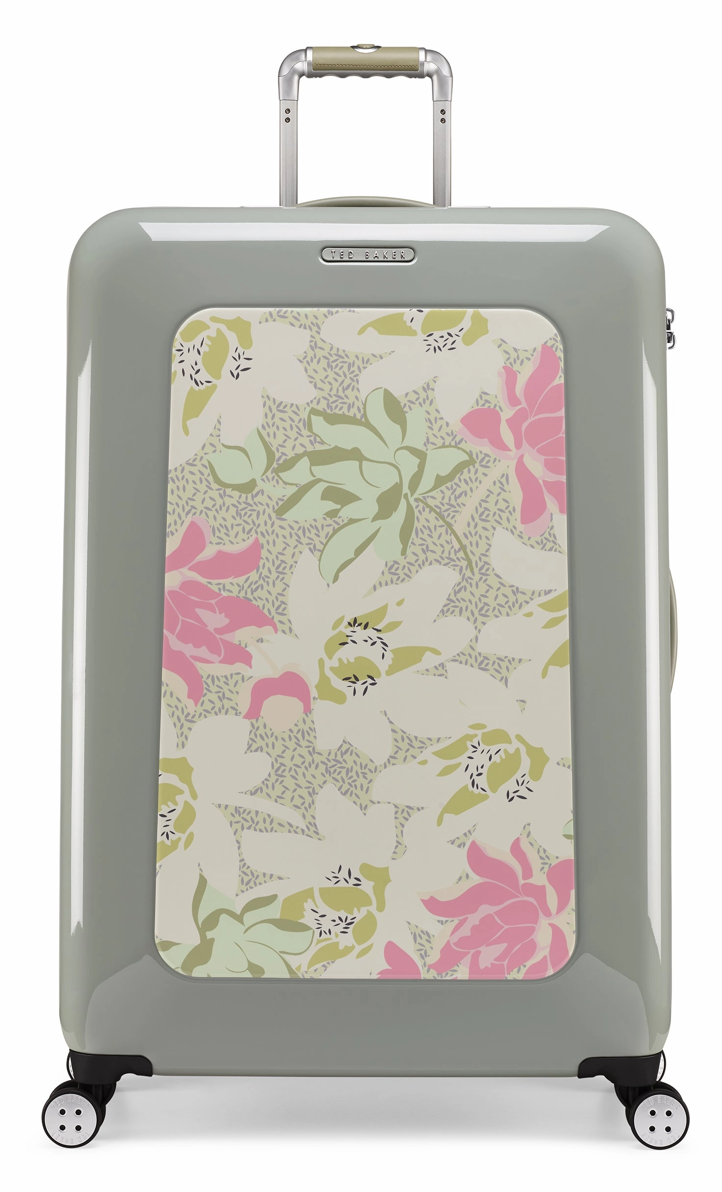 Ted baker Women's Hardside Checked-Large 4-Wheel Large Luggage