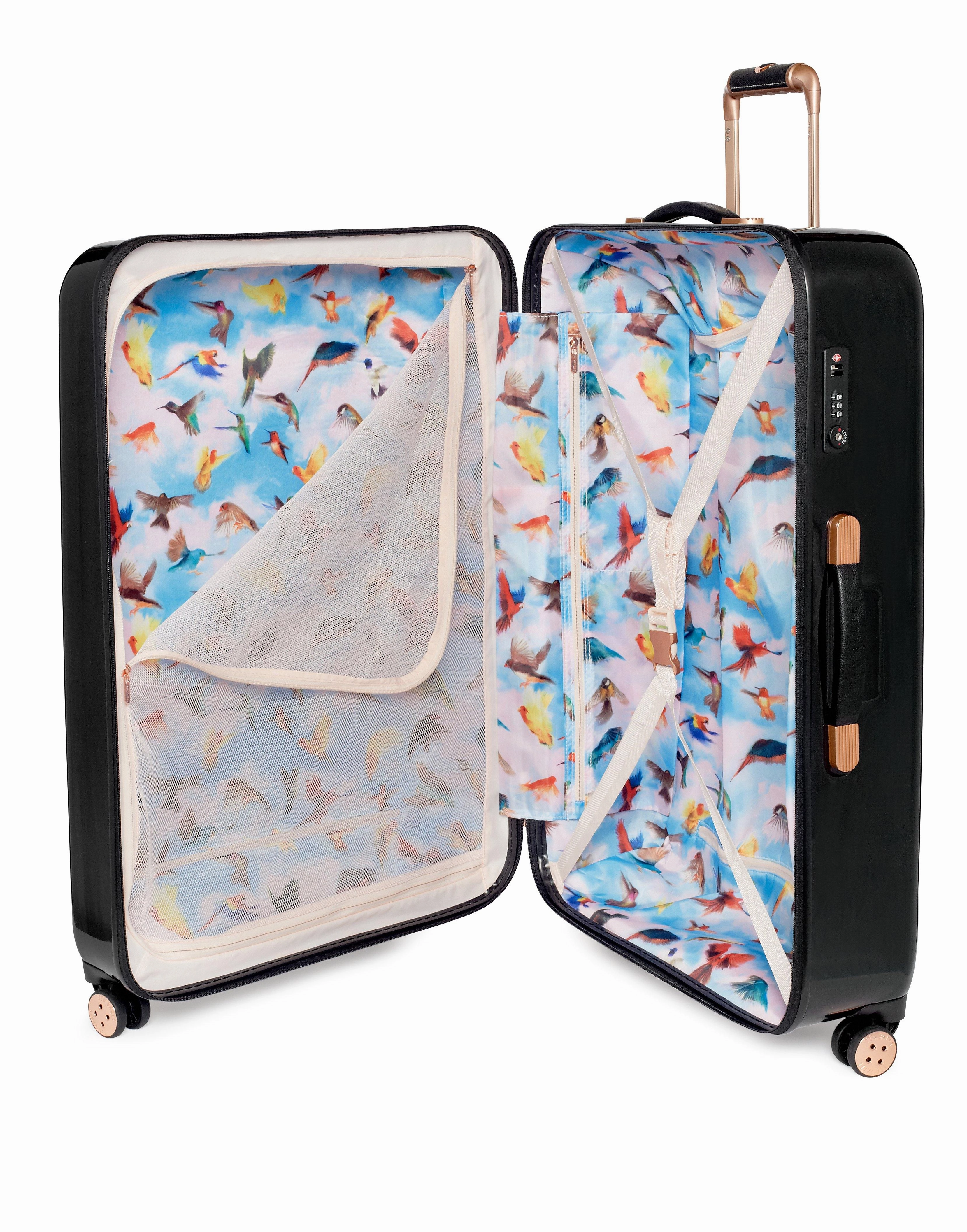 Ted baker Women's Hardside Checked-Large 4-Wheel Large Luggage
