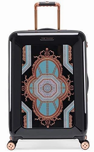 Ted baker Women's Hardside Checked-Large 4-Wheel Large Luggage