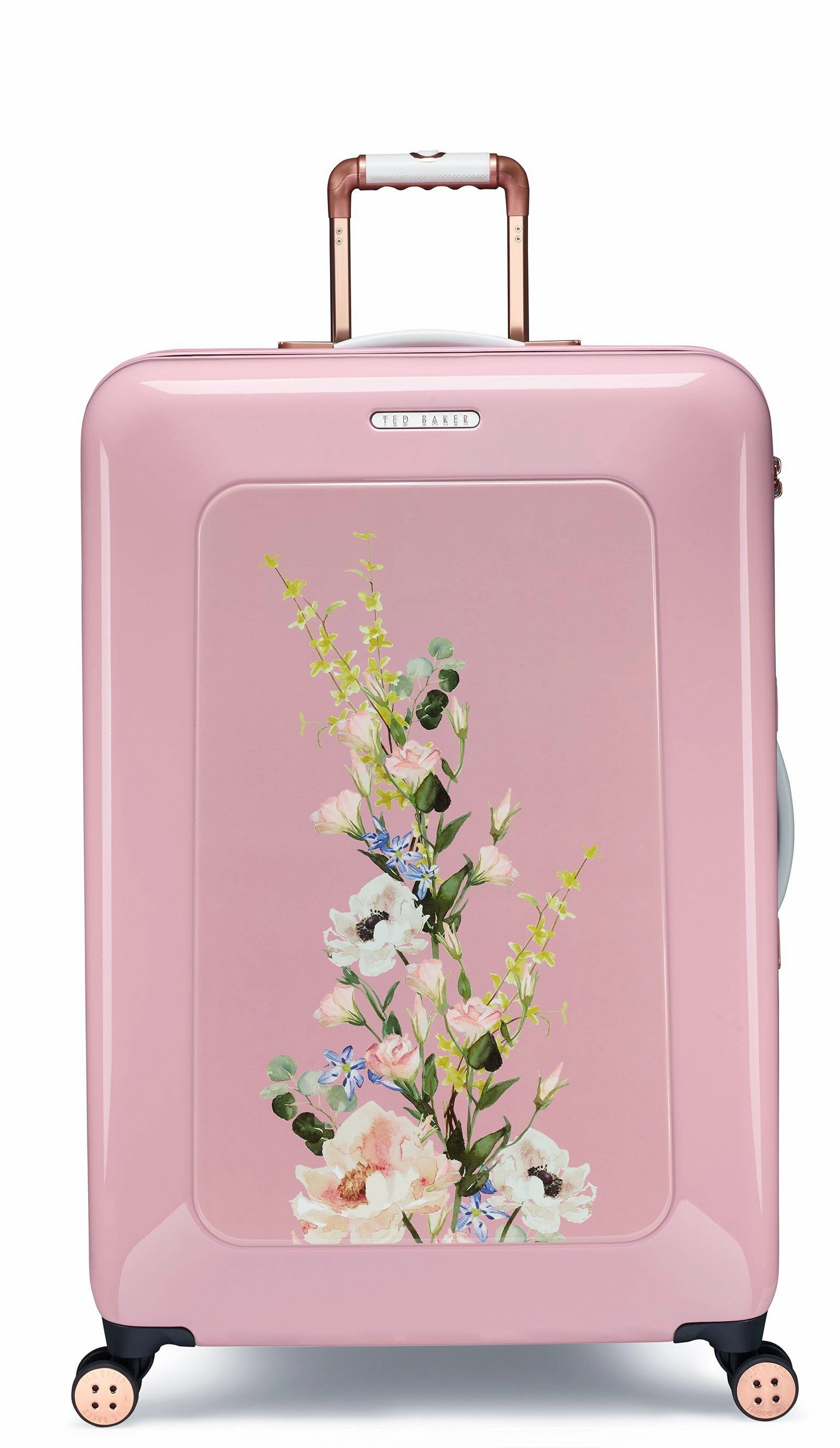 Ted baker Women's Hardside Checked-Large 4-Wheel Large Luggage