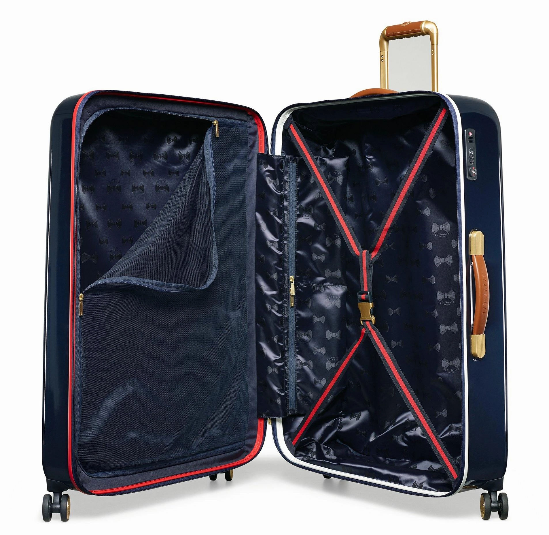 Ted baker Women's Hardside Checked-Large 4-Wheel Large Luggage