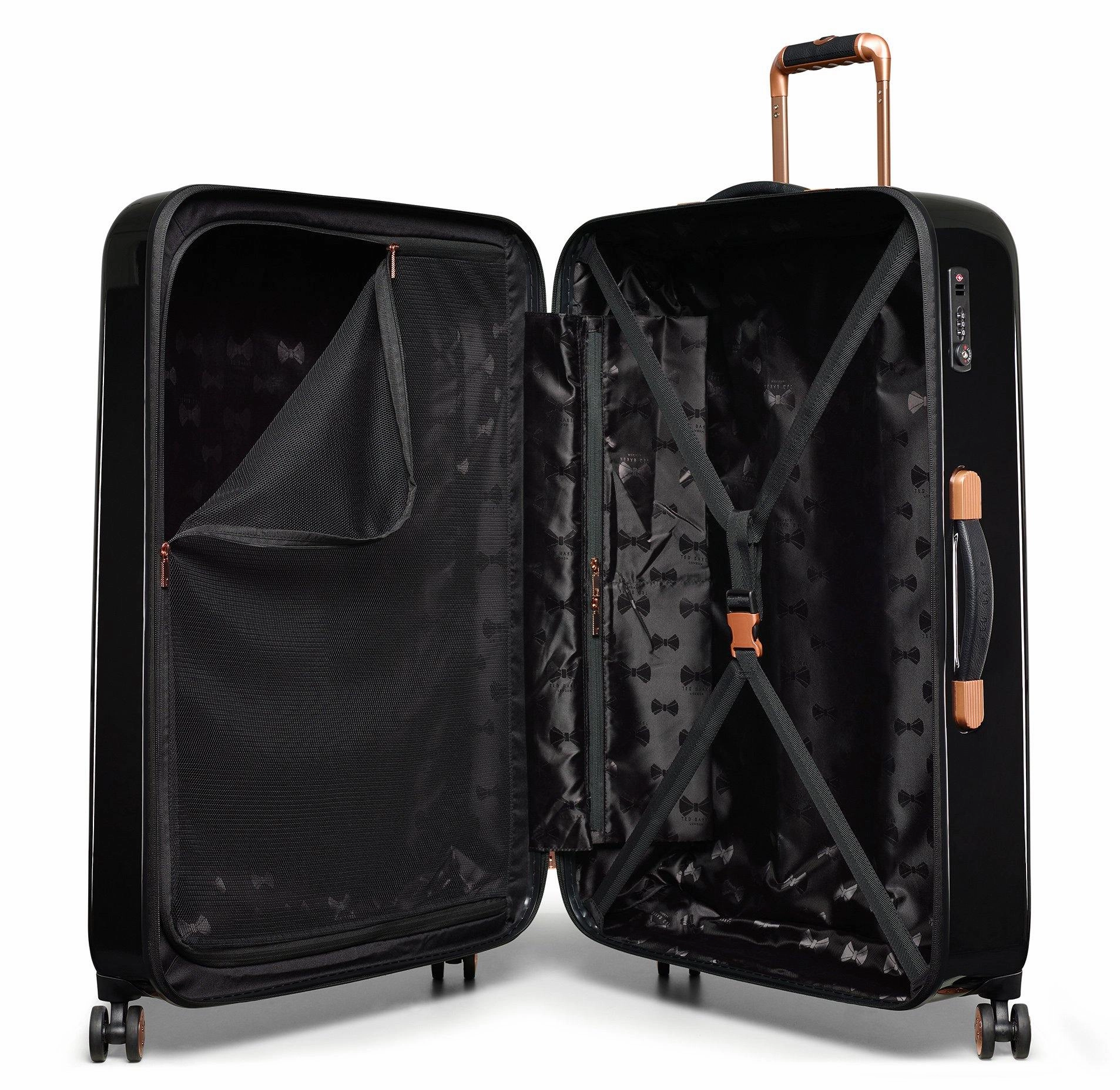 Ted baker Women's Hardside Checked-Large 4-Wheel Large Luggage