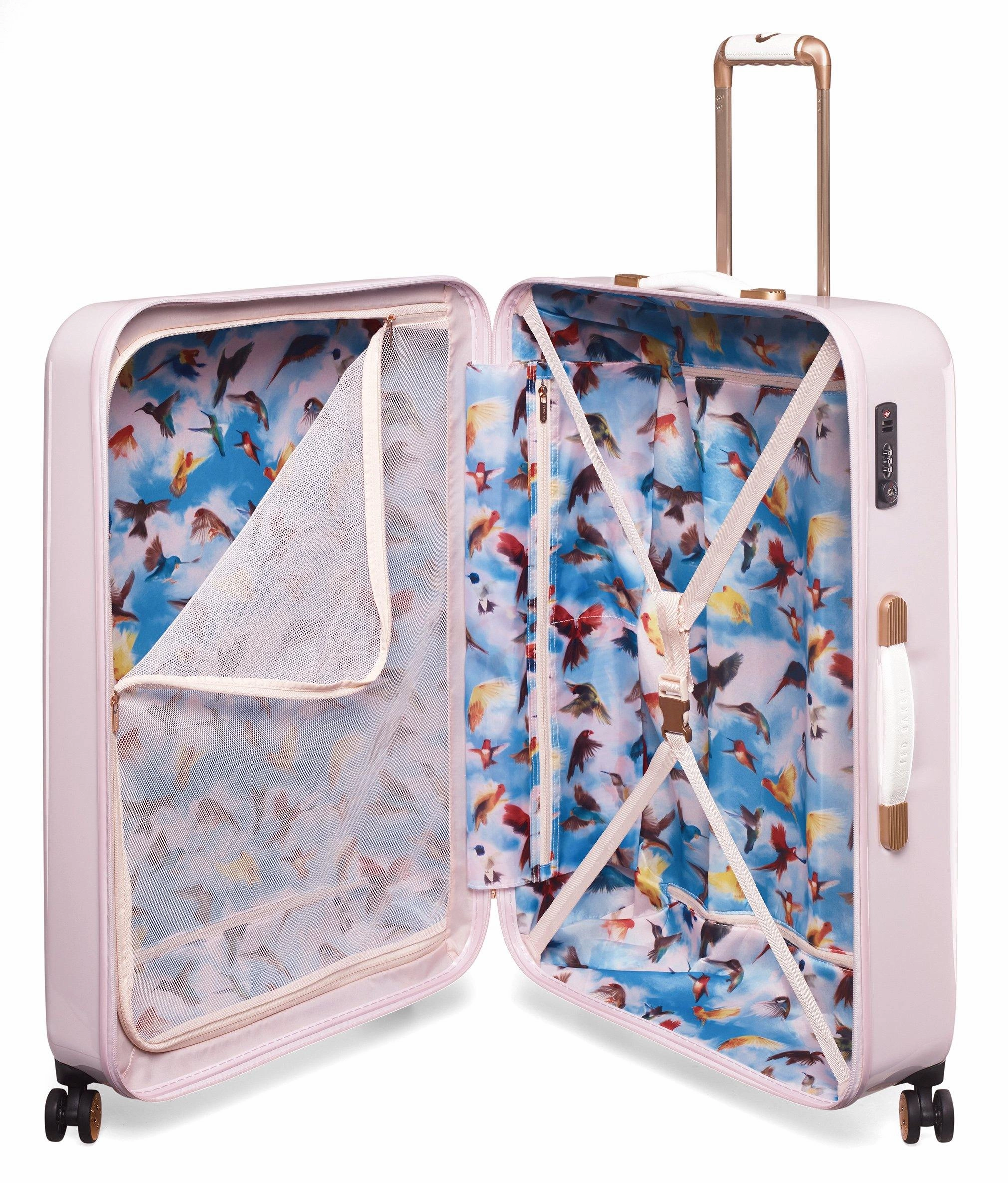 Ted baker Women's Hardside Checked-Large 4-Wheel Large Luggage