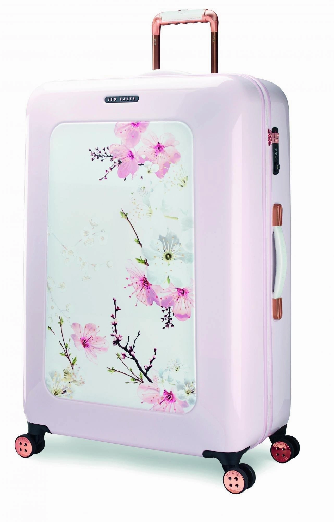 Ted baker Women's Hardside Checked-Large 4-Wheel Large Luggage