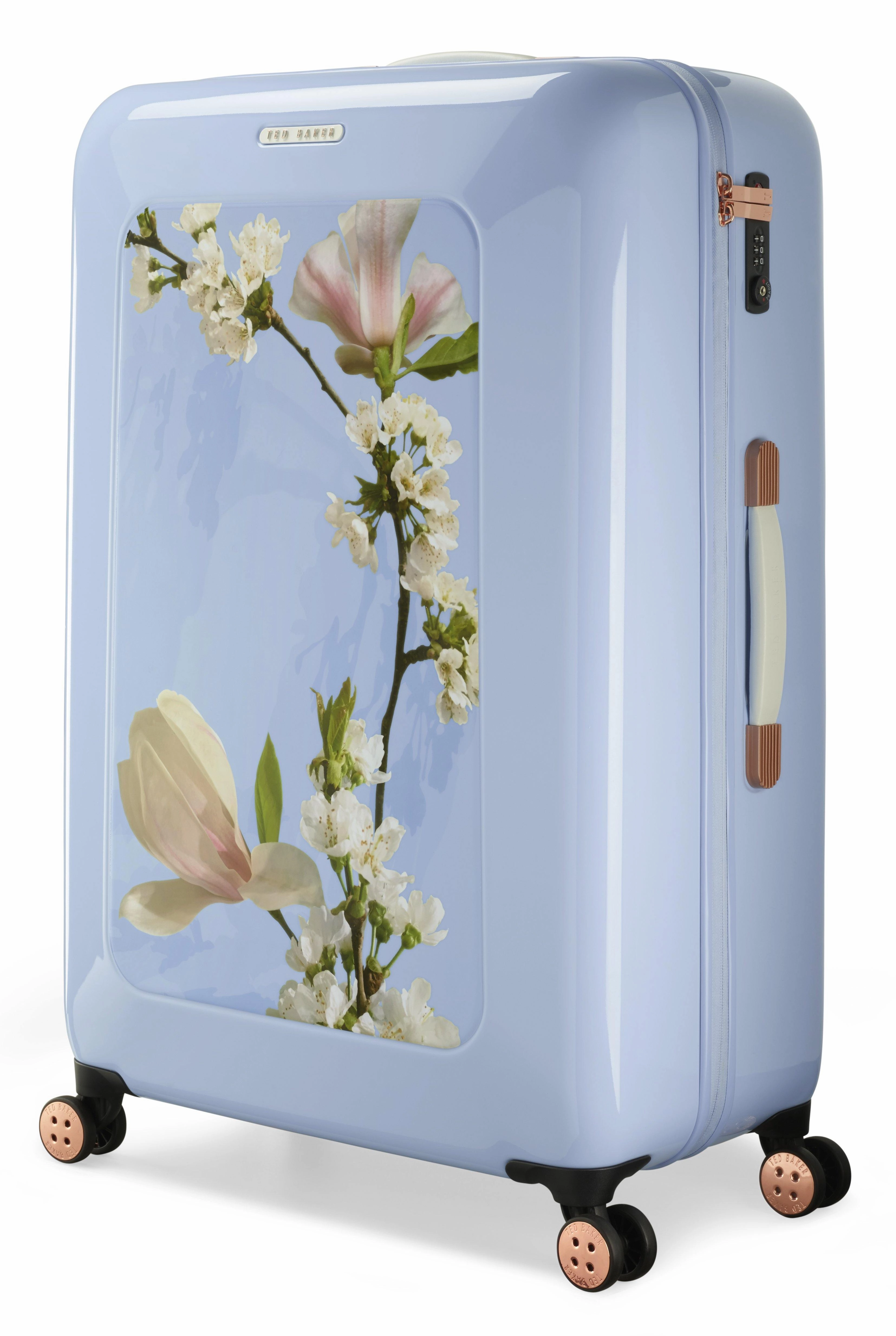 Ted baker Women's Hardside Checked-Large 4-Wheel Large Luggage