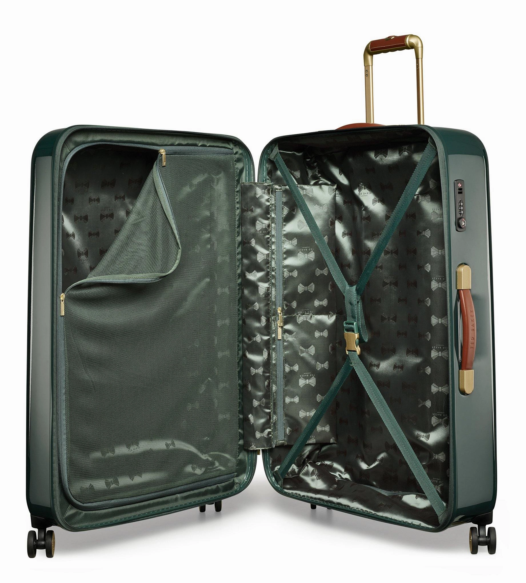 Ted baker Women's Hardside Checked-Large 4-Wheel Large Luggage