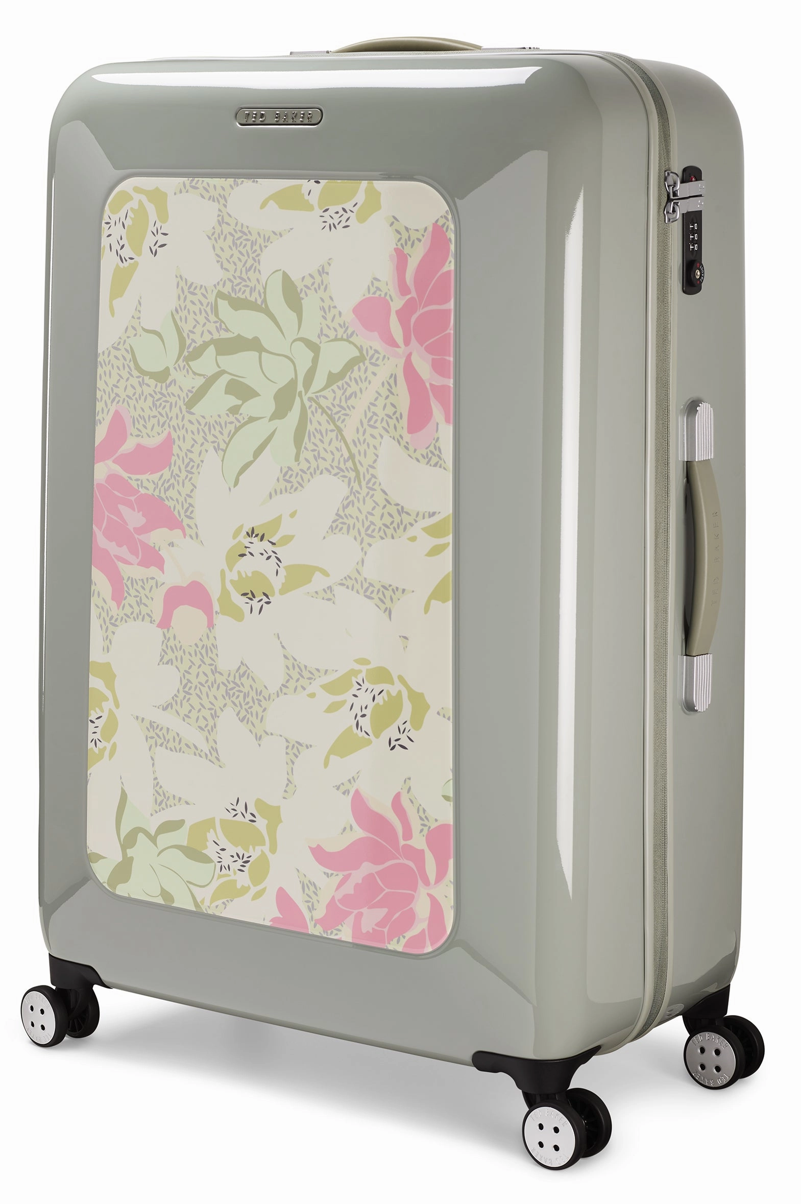 Ted baker Women's Hardside Checked-Large 4-Wheel Large Luggage