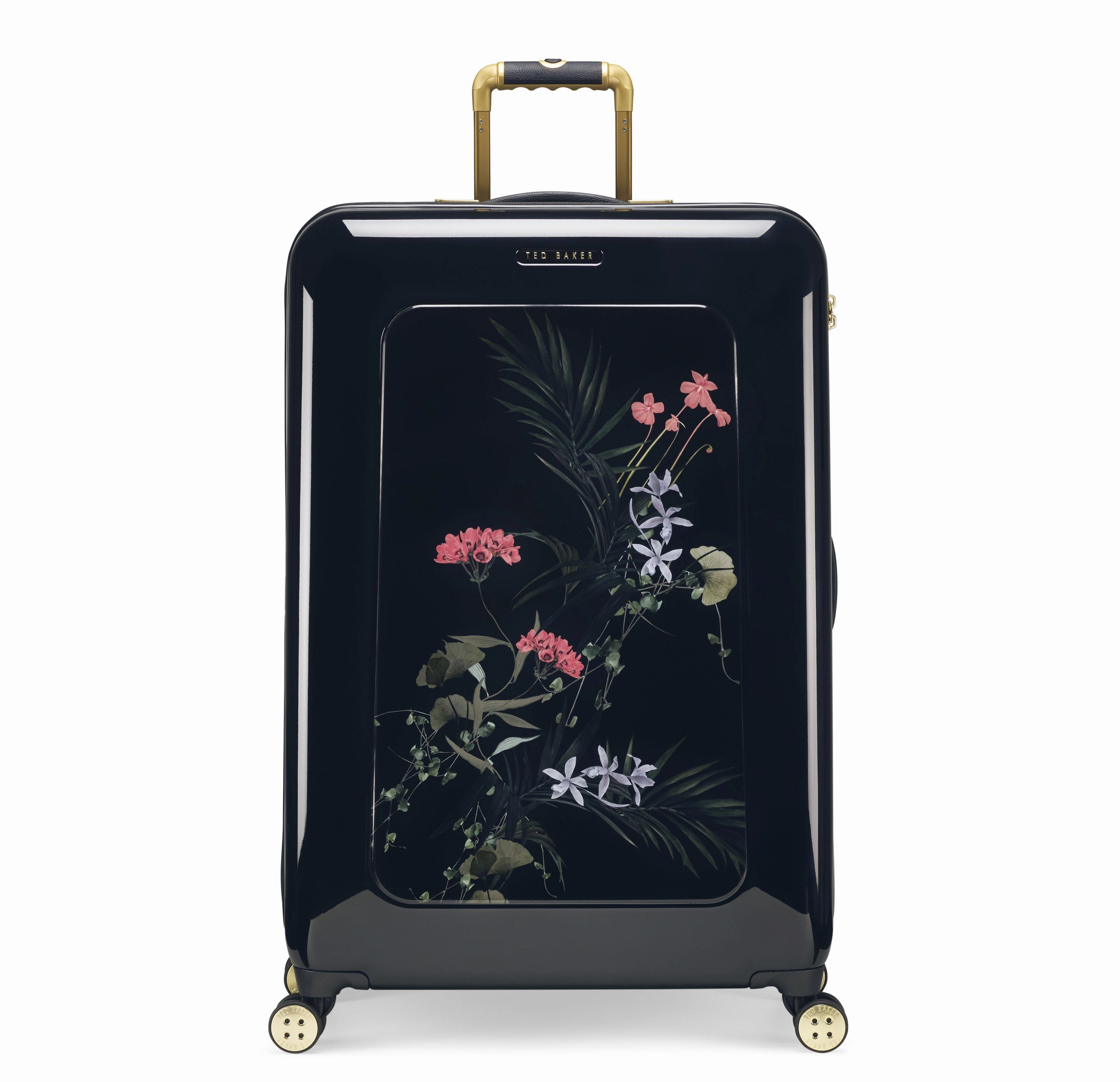 Ted baker Women's Hardside Checked-Large 4-Wheel Large Luggage