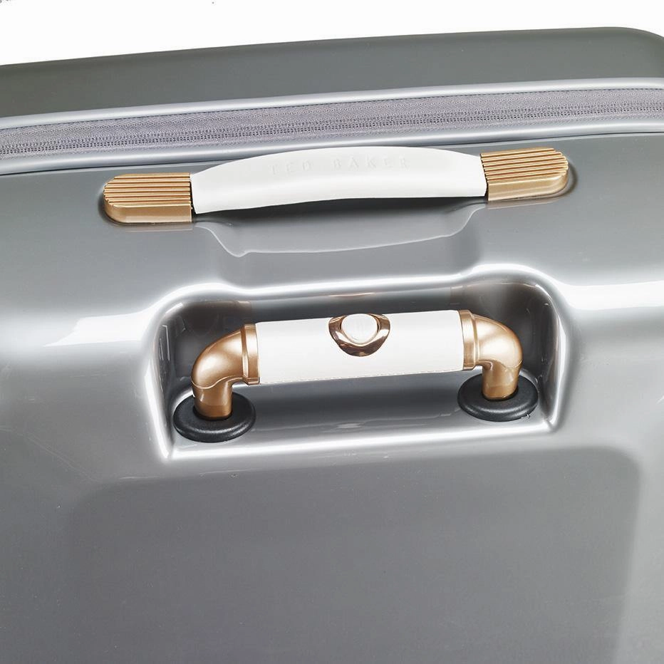 Ted baker Women's Hardside Checked-Large 4-Wheel Large Luggage