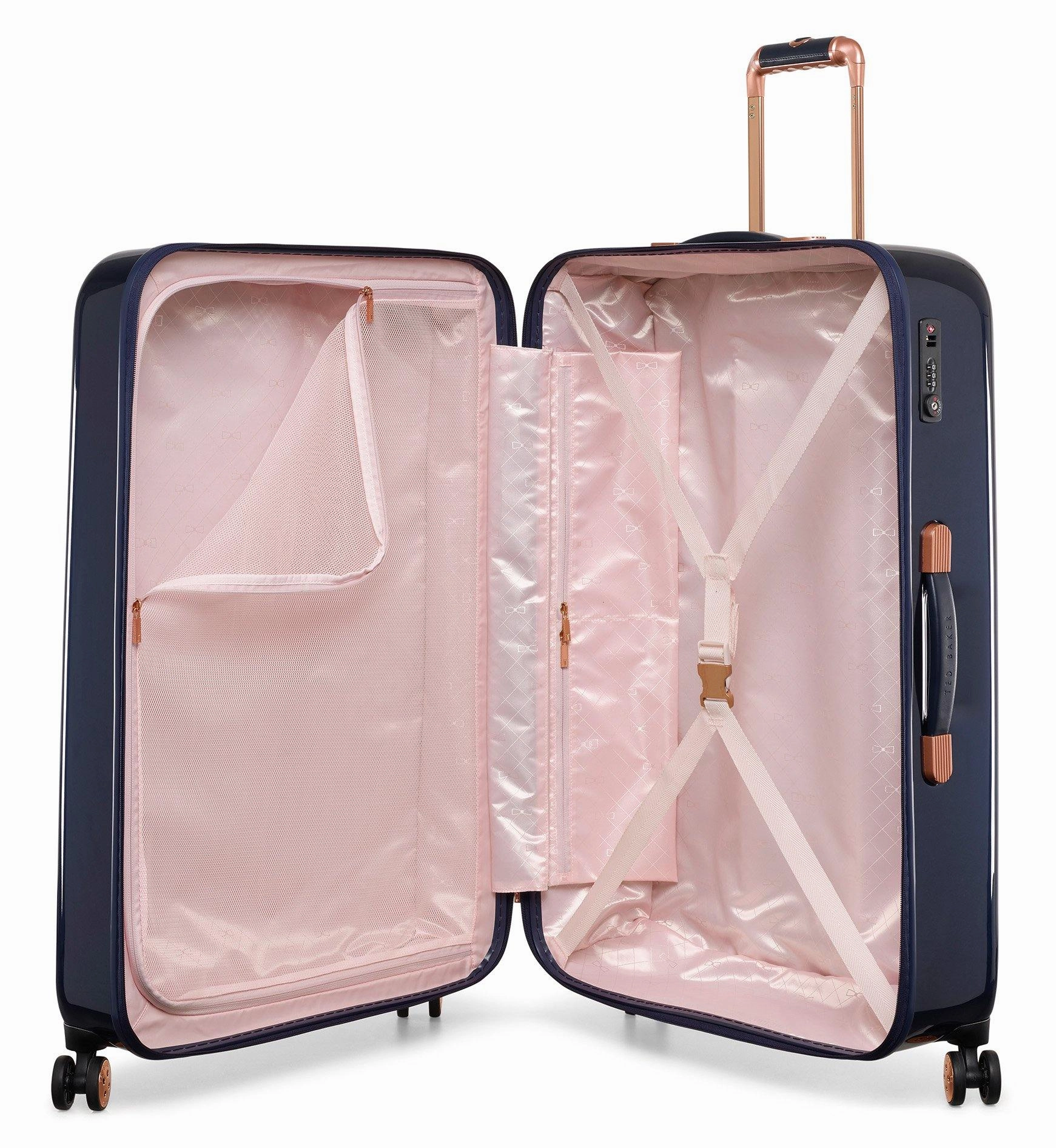 Ted baker Women's Hardside Checked-Large 4-Wheel Large Luggage