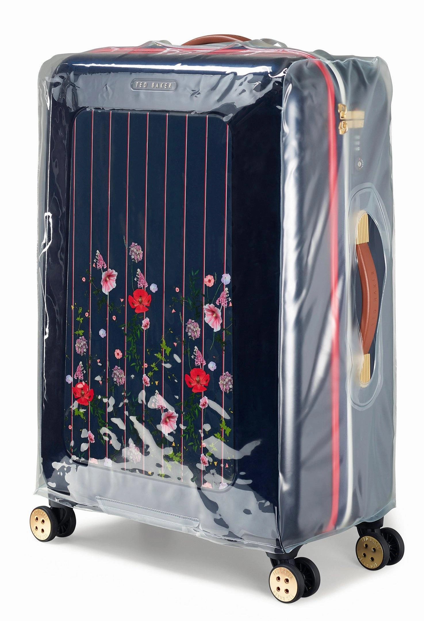Ted baker Women's Hardside Checked-Large 4-Wheel Large Luggage
