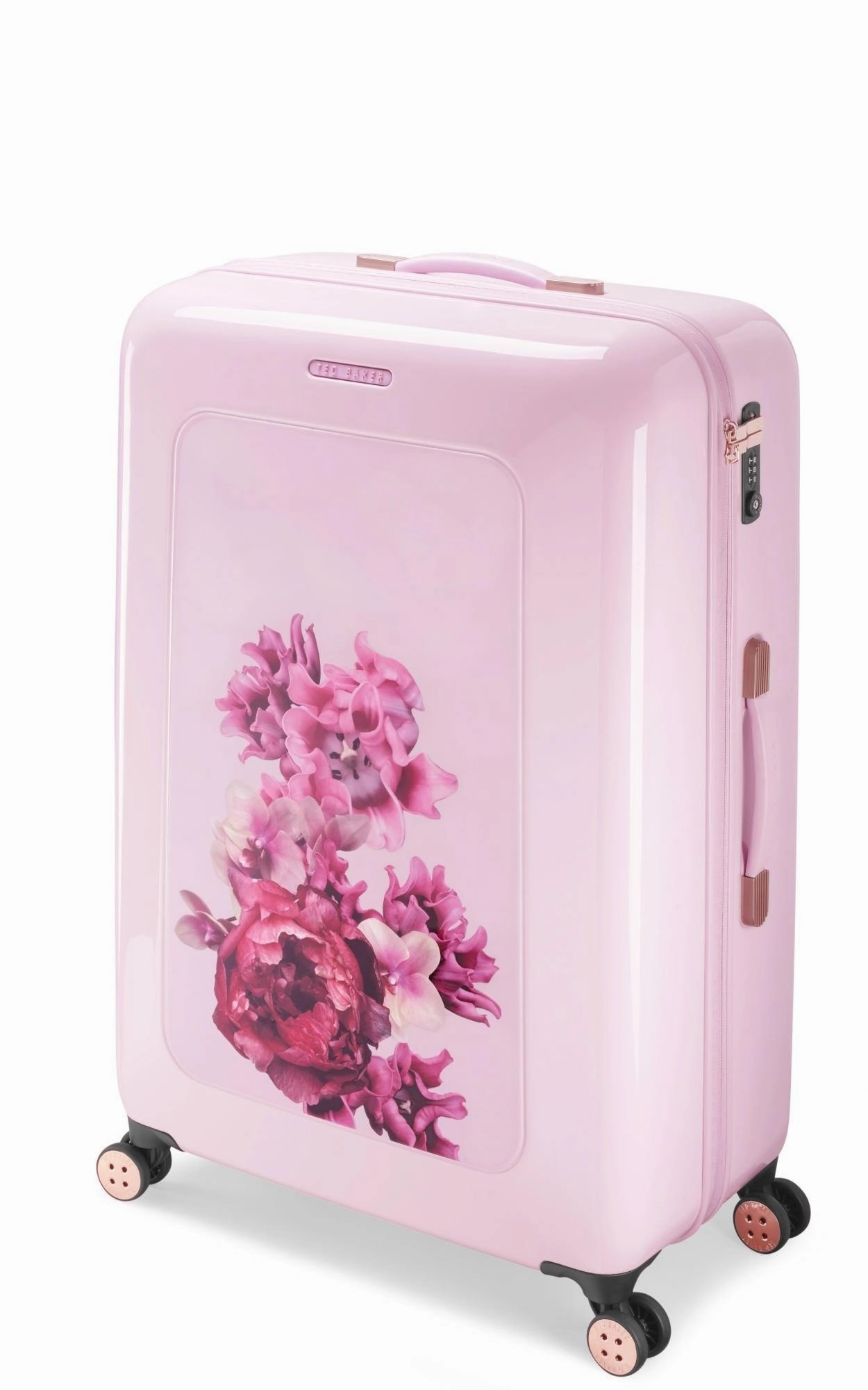 Ted baker Women's Hardside Checked-Large 4-Wheel Large Luggage