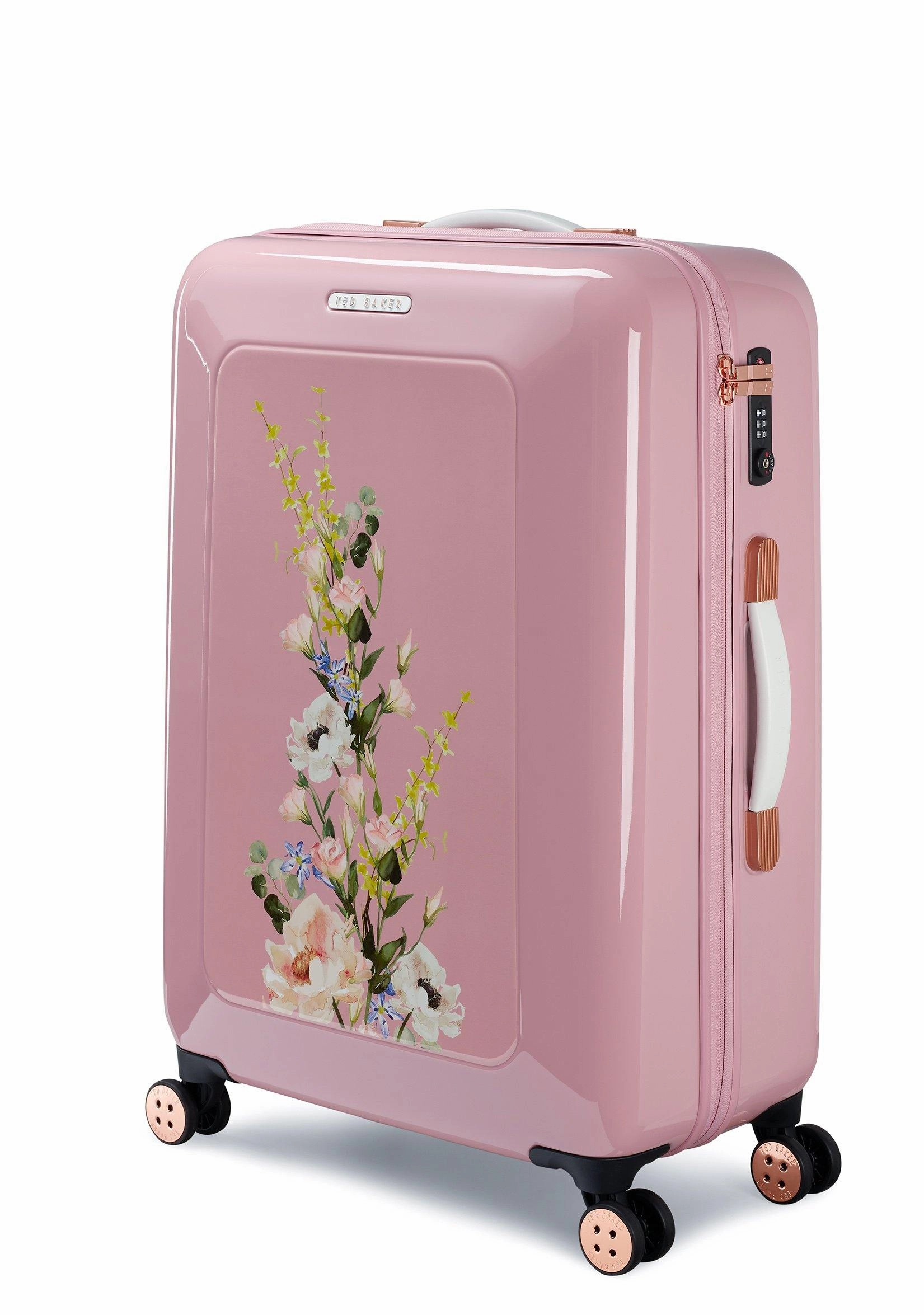 Ted baker Women's Hardside Checked-Medium 4-Wheel Medium Luggage