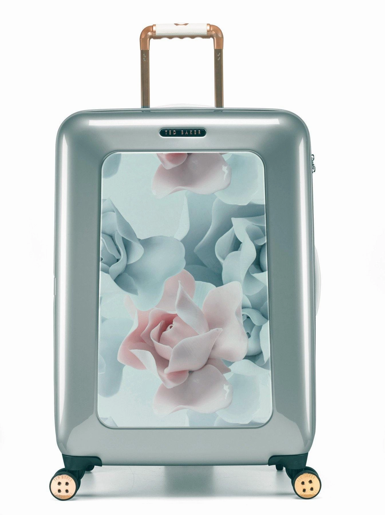 Ted baker Women's Hardside Checked-Medium 4-Wheel Medium Luggage