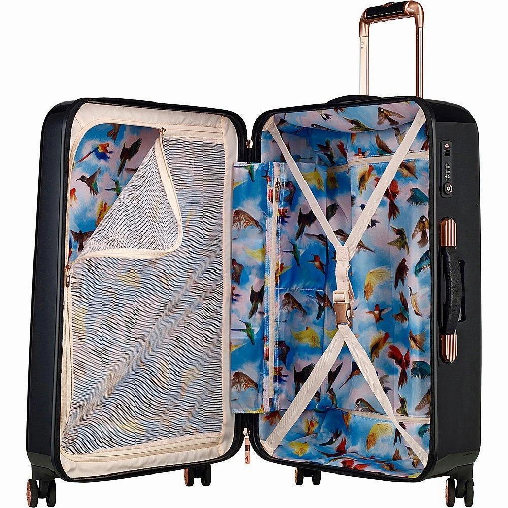 Ted baker Women's Hardside Checked-Medium 4-Wheel Medium Luggage