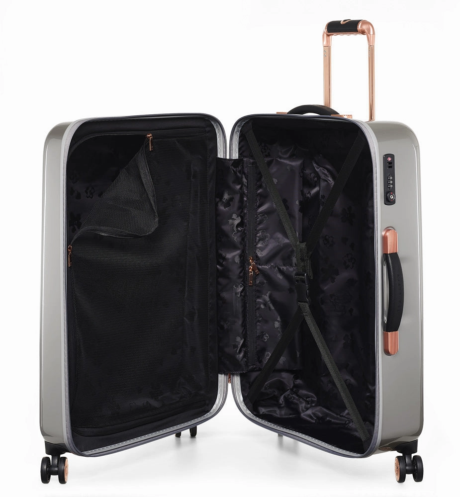 Ted baker Women's Hardside Checked-Medium 4-Wheel Medium Luggage