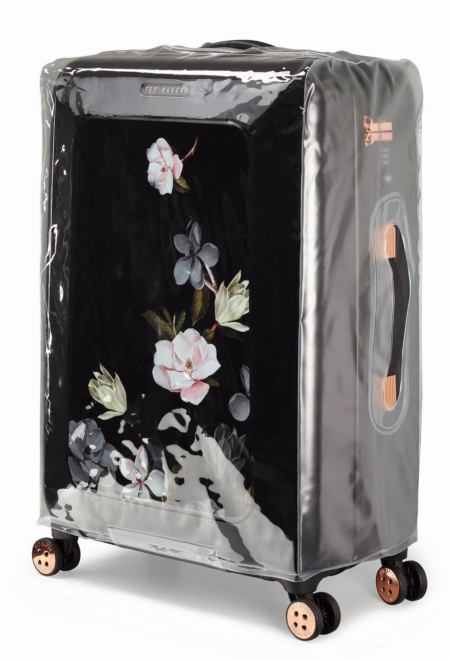 Ted baker Women's Hardside Checked-Medium 4-Wheel Medium Luggage