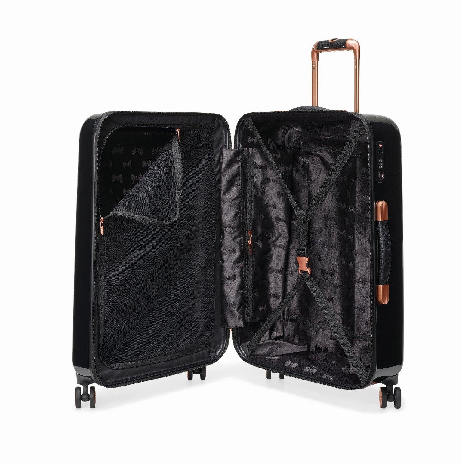 Ted baker Women's Hardside Checked-Medium 4-Wheel Medium Luggage