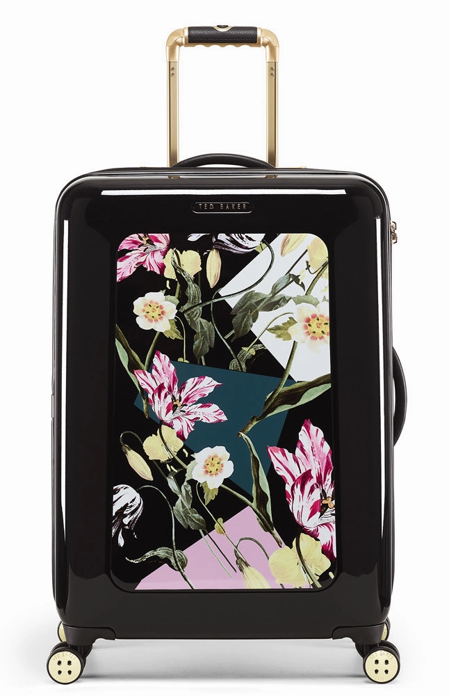 Ted baker Women's Hardside Checked-Medium 4-Wheel Medium Luggage