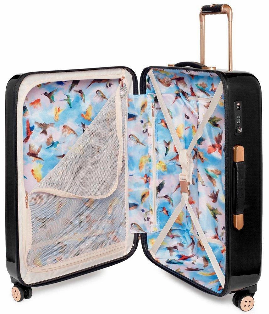 Ted baker Women's Hardside Checked-Medium 4-Wheel Medium Luggage