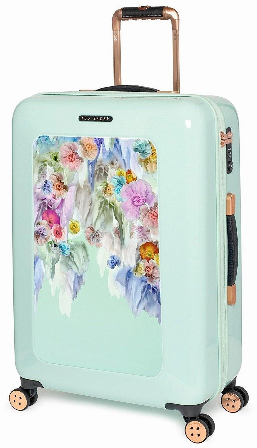 Ted baker Women's Hardside Checked-Medium 4-Wheel Medium Luggage