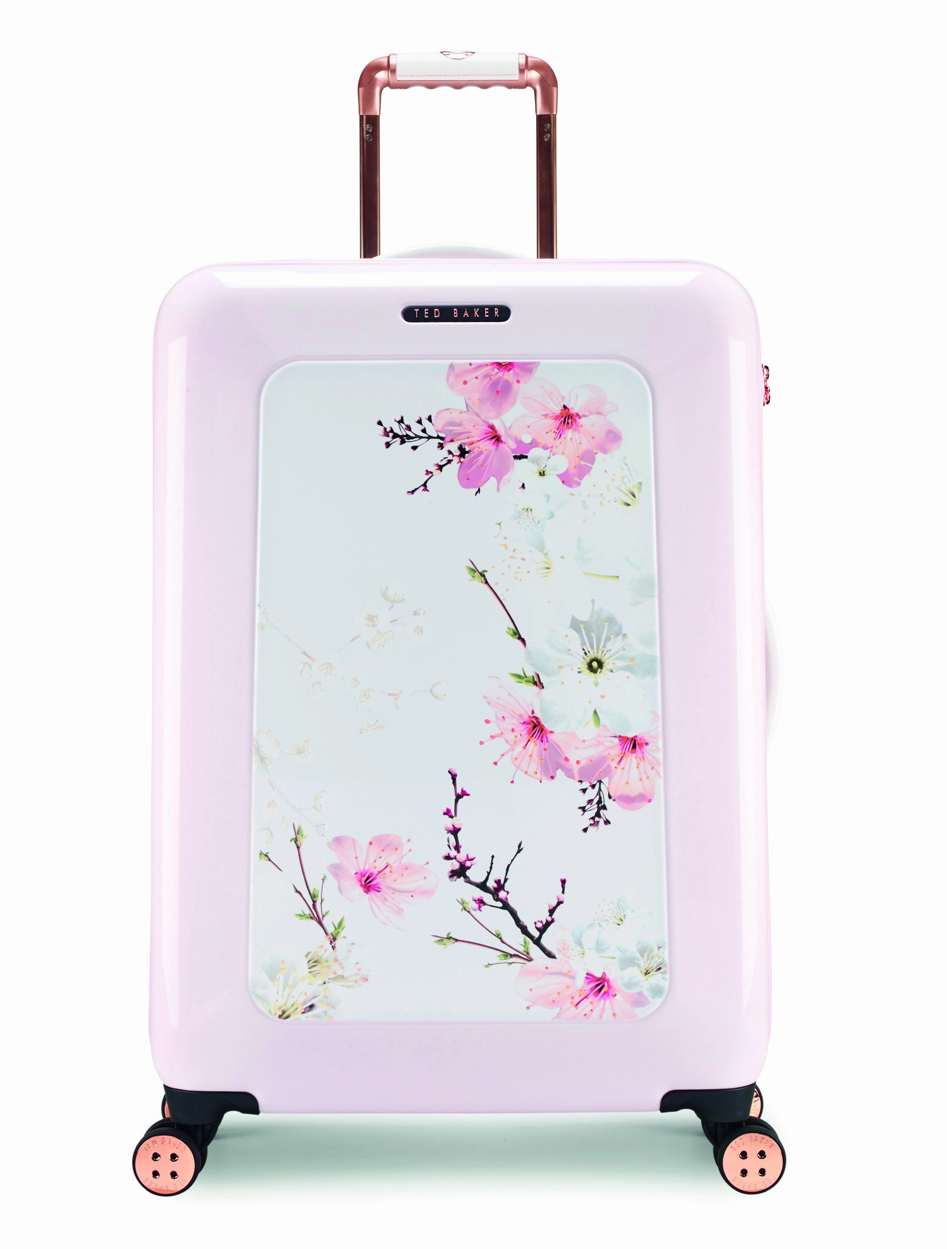 Ted baker Women's Hardside Checked-Medium 4-Wheel Medium Luggage