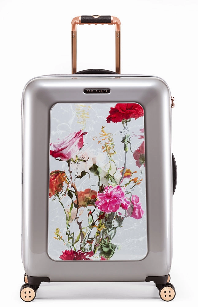 Ted baker Women's Hardside Checked-Medium 4-Wheel Medium Luggage