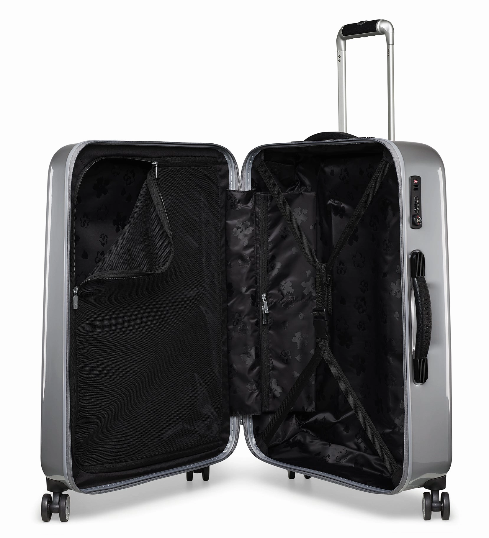 Ted baker Women's Hardside Checked-Medium 4-Wheel Medium Luggage