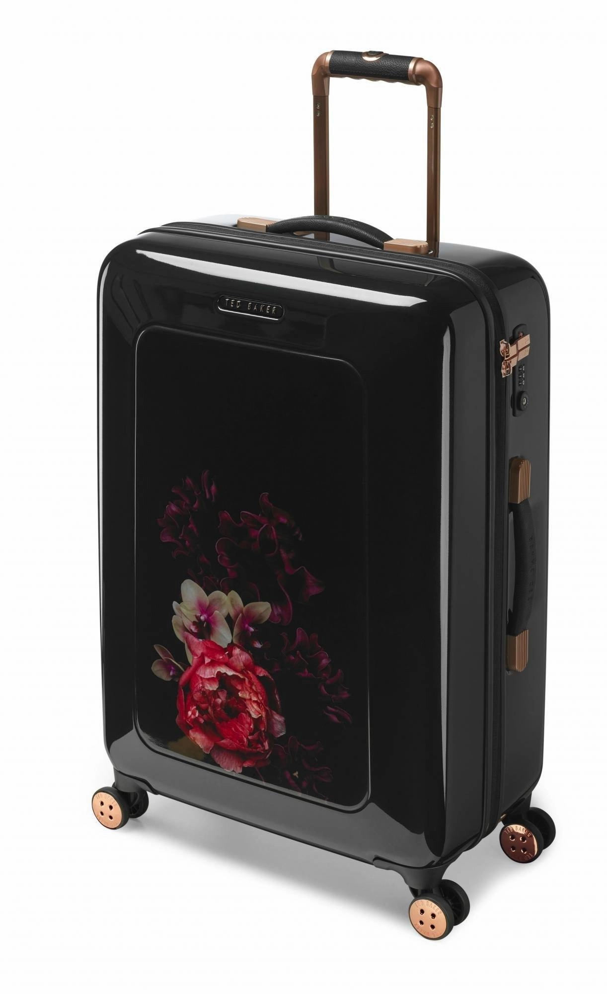 Ted baker Women's Hardside Checked-Medium 4-Wheel Medium Luggage