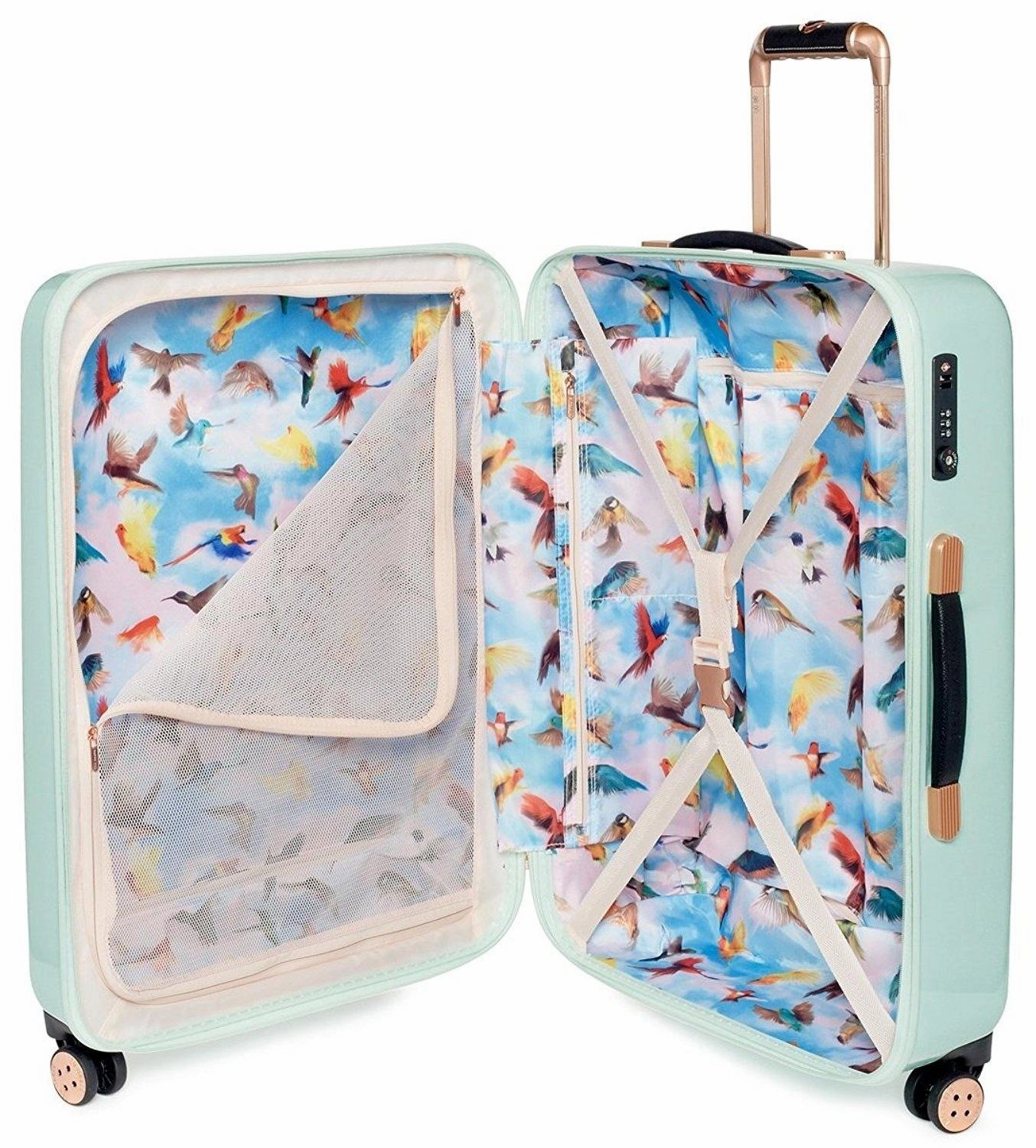 Ted baker Women's Hardside Checked-Medium 4-Wheel Medium Luggage