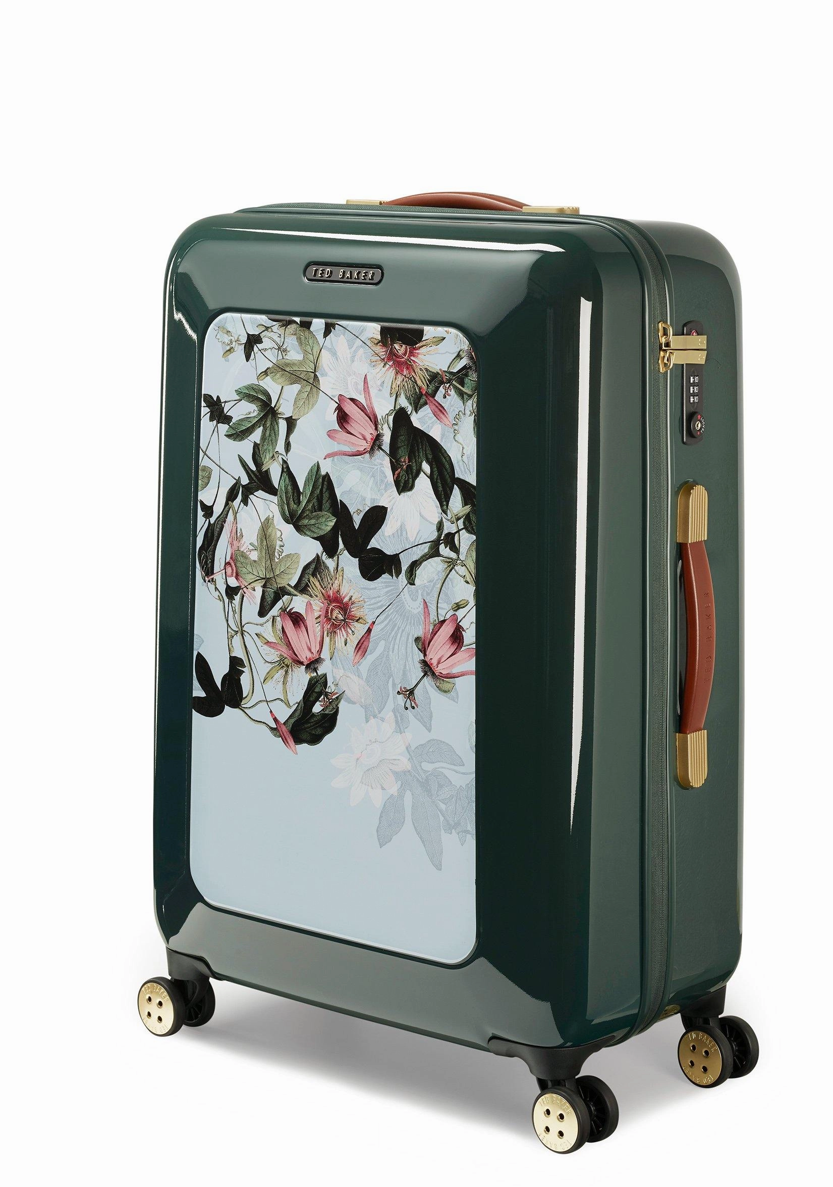 Ted baker Women's Hardside Checked-Medium 4-Wheel Medium Luggage