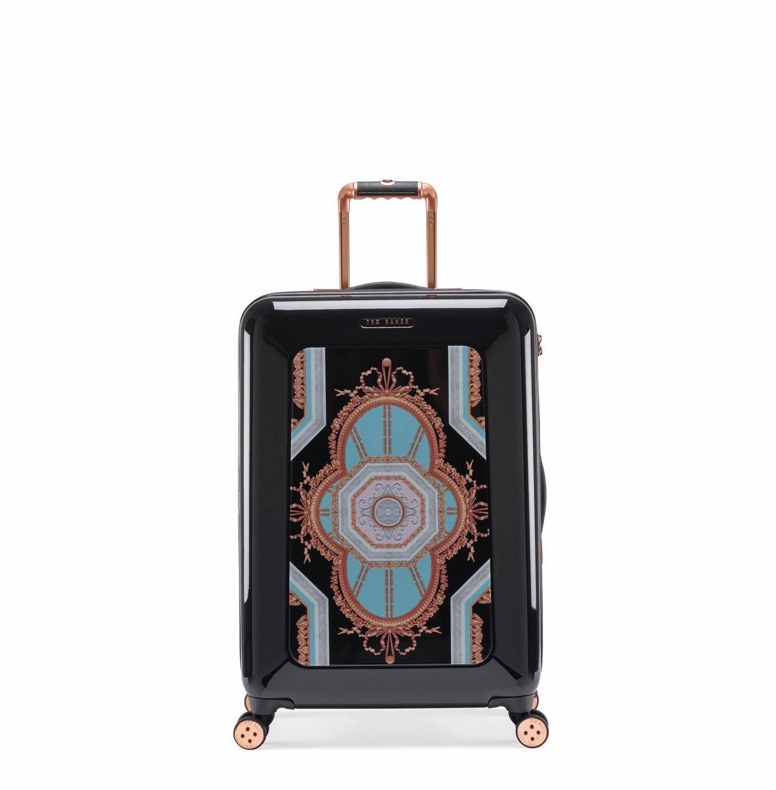 Ted baker Women's Hardside Checked-Medium 4-Wheel Medium Luggage