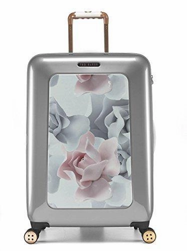 Ted baker Women's Hardside Checked-Medium 4-Wheel Medium Luggage