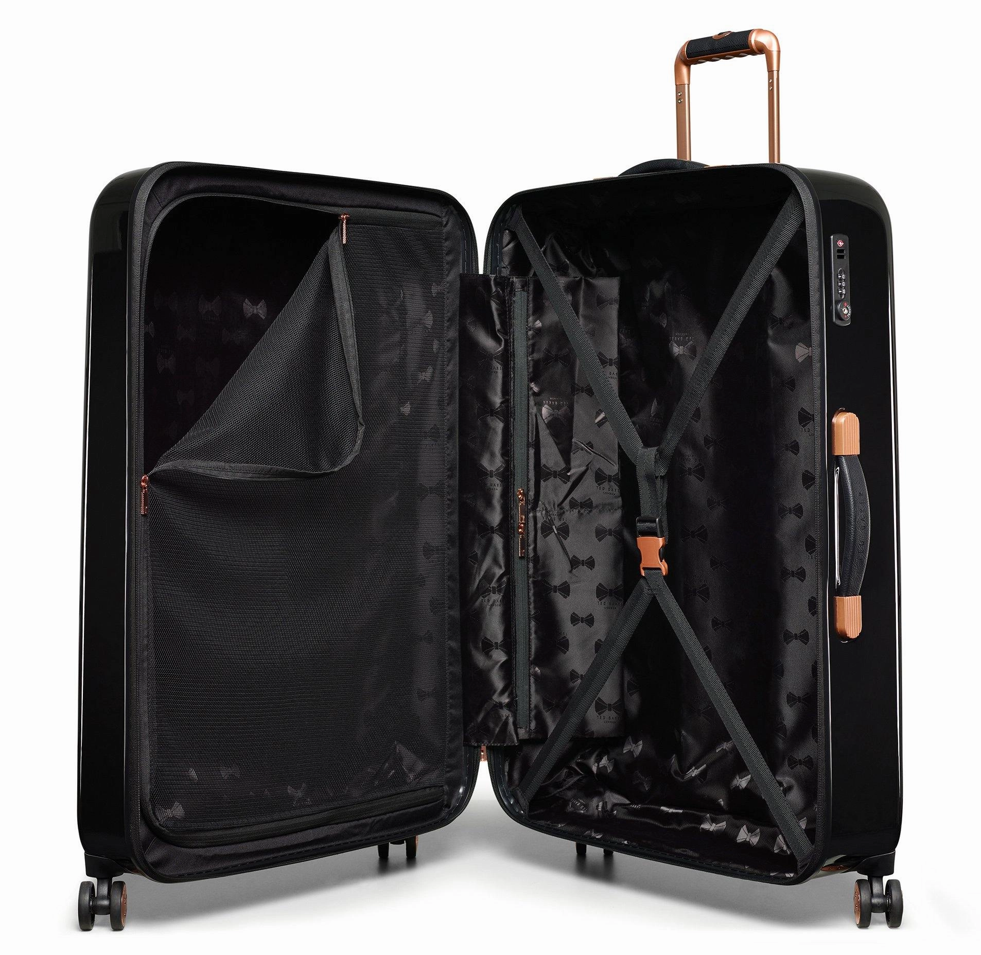 Ted baker Women's Hardside Checked-Medium 4-Wheel Medium Luggage