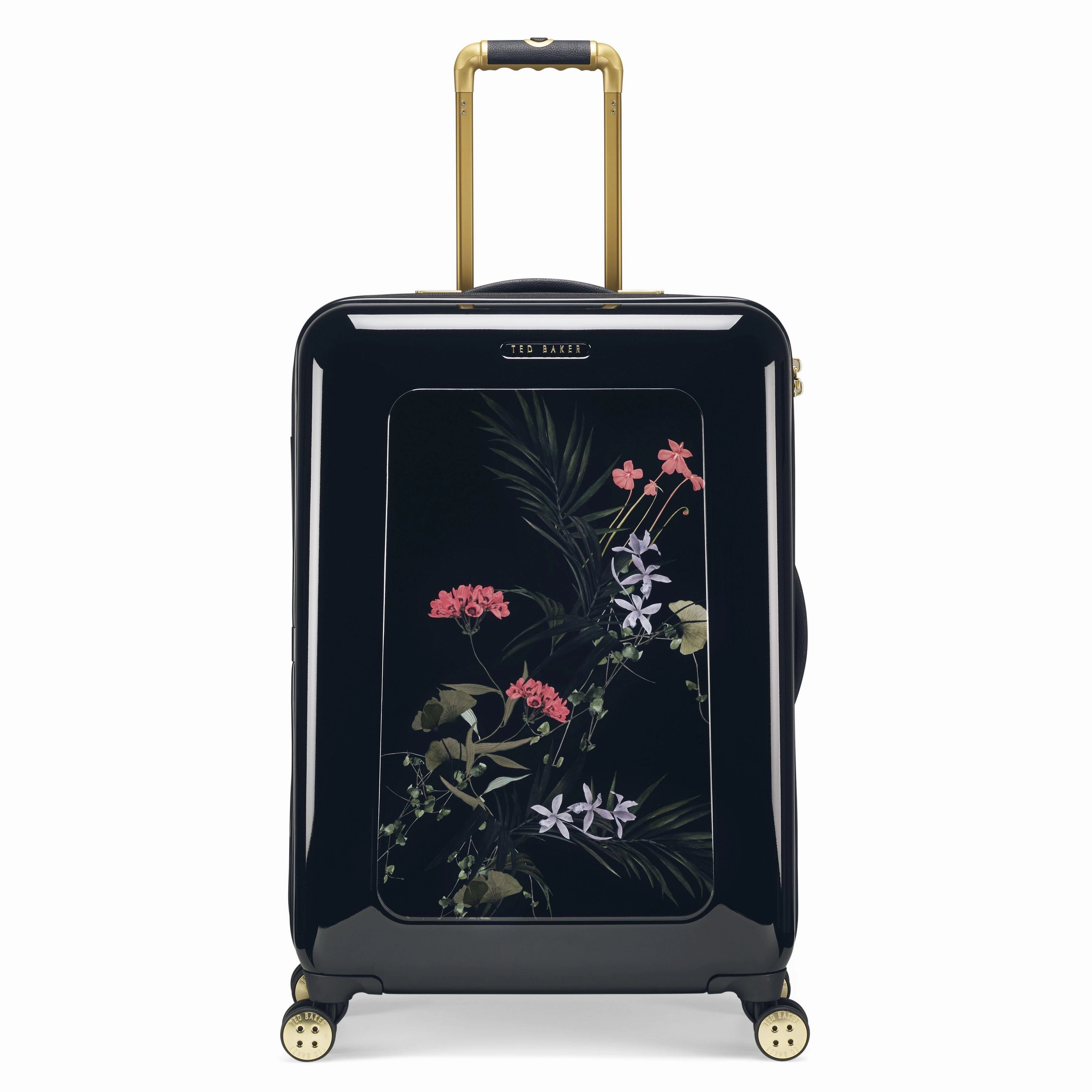 Ted baker Women's Hardside Checked-Medium 4-Wheel Medium Luggage