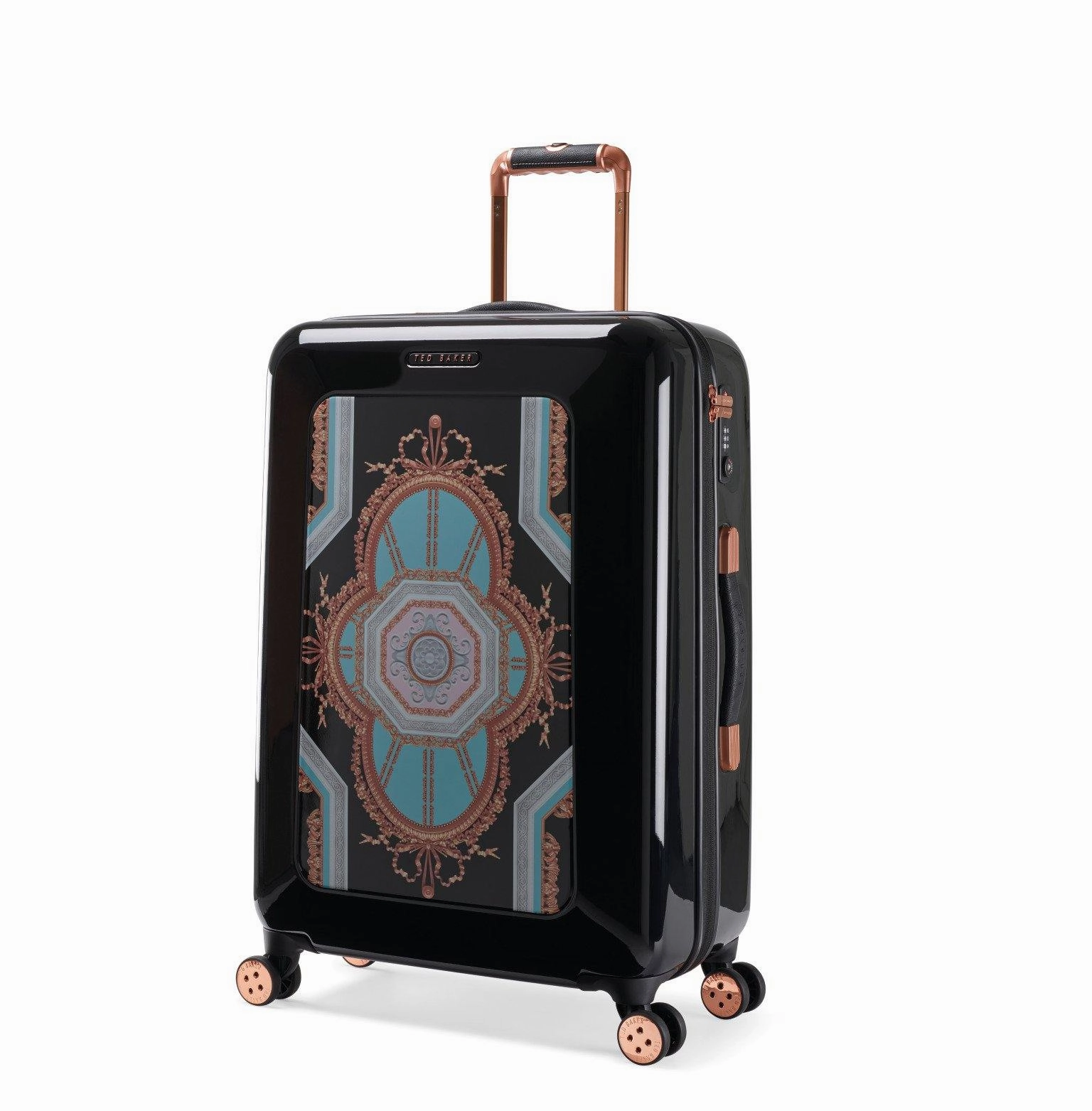 Ted baker Women's Hardside Checked-Medium 4-Wheel Medium Luggage